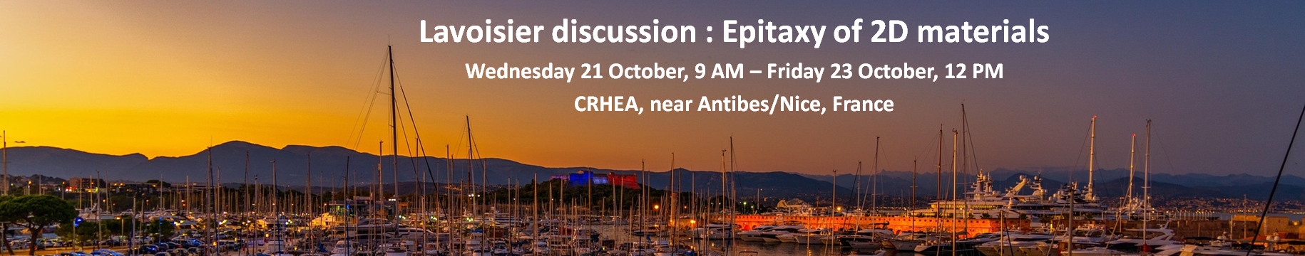 Lavoisier Discussion - Epitaxy and properties of 2D and vdW materials>